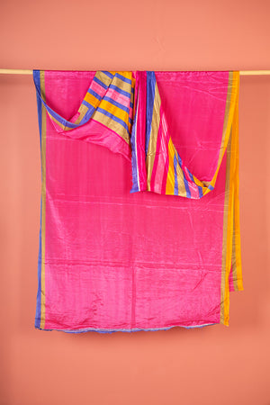 Vintage Rayon Sari - 5 Metres Long - 4754