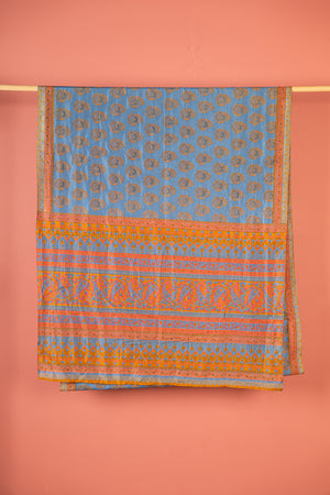 Vintage Rayon Sari - 5 Metres Long - 4756