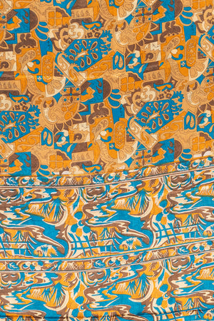 Vintage Rayon Sari - 5 Metres Long - 4763
