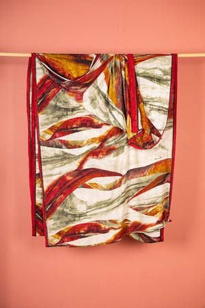 Vintage Rayon Sari - 5 Metres Long - 4767