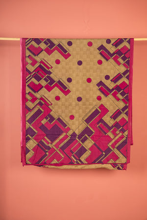 Vintage Rayon Sari - 5 Metres Long - 4771