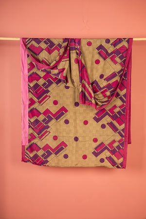 Vintage Rayon Sari - 5 Metres Long - 4771