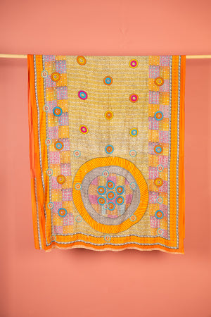 Vintage Rayon Sari - 5 Metres Long - 4774