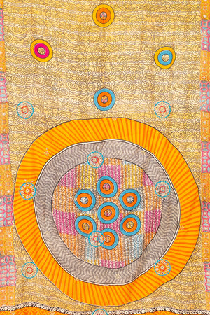 Vintage Rayon Sari - 5 Metres Long - 4774