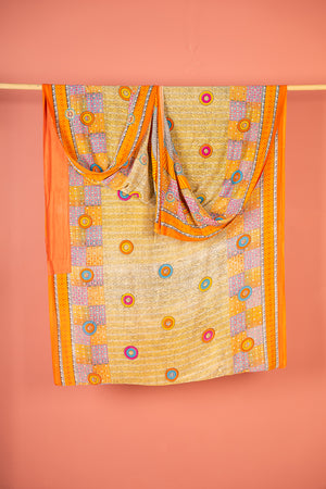 Vintage Rayon Sari - 5 Metres Long - 4774