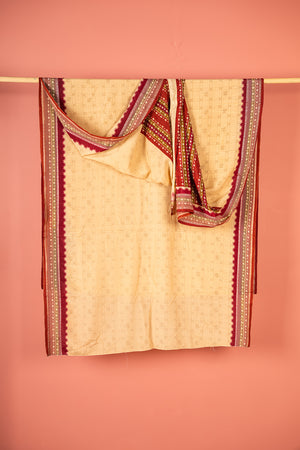 Vintage Rayon Sari - 5 Metres Long - 4776