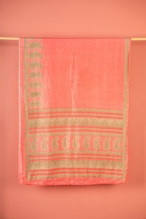 Vintage Rayon Sari - 5 Metres Long - 4777