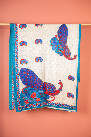 Vintage Rayon Sari - 5 Metres Long - 4782