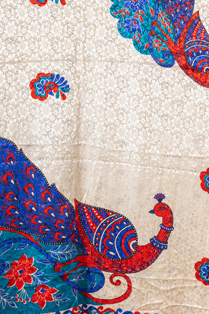 Vintage Rayon Sari - 5 Metres Long - 4782
