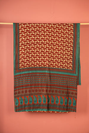 Vintage Rayon Sari - 5 Metres Long - 4784