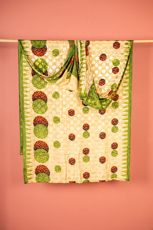 Vintage Rayon Sari - 5 Metres Long - 4787