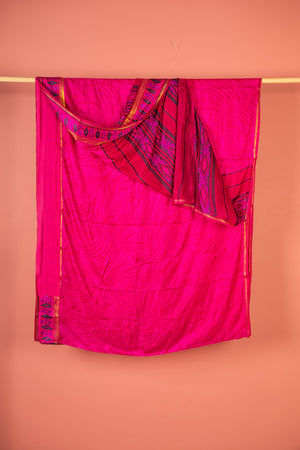 Vintage Rayon Sari - 5 Metres Long - 4788
