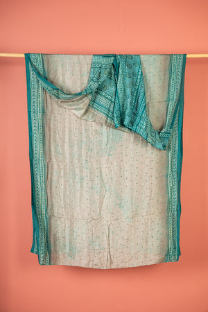 Vintage Rayon Sari - 5 Metres Long - 4789