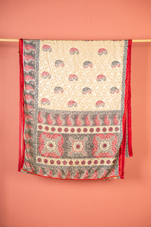 Vintage Rayon Sari - 5 Metres Long - 4790