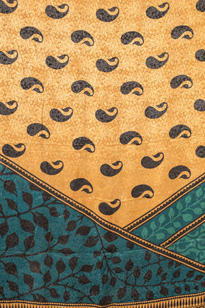 Vintage Rayon Sari - 5 Metres Long - 4791