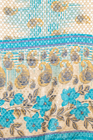 Vintage Rayon Sari - 5 Metres Long - 4794