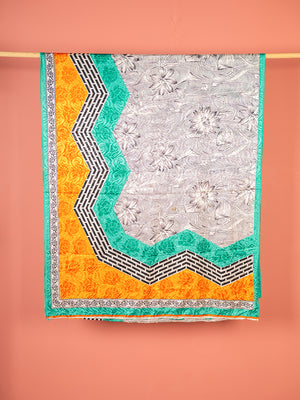 Vintage Rayon Sari - 5 Metres Long - 4796