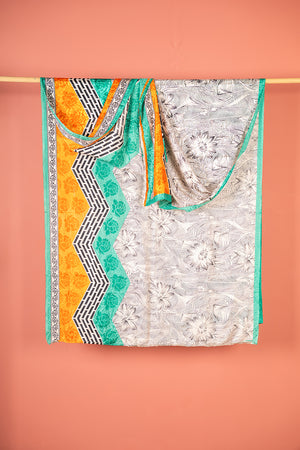 Vintage Rayon Sari - 5 Metres Long - 4796