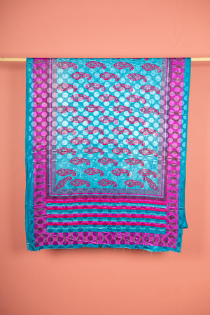 Vintage Rayon Sari - 5 Metres Long - 4801