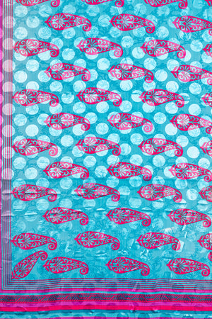 Vintage Rayon Sari - 5 Metres Long - 4801