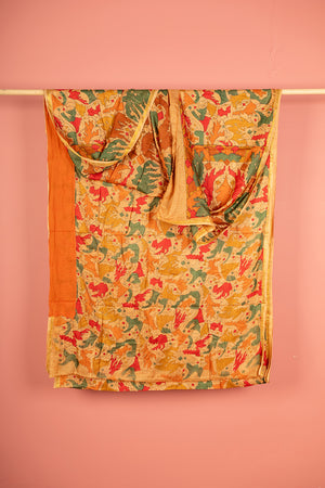 Vintage Rayon Sari - 5 Metres Long - 4804