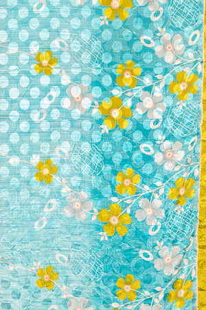 Vintage Rayon Sari - 5 Metres Long - 4820