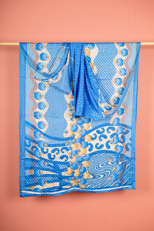 Vintage Rayon Sari - 5 Metres Long - 4829