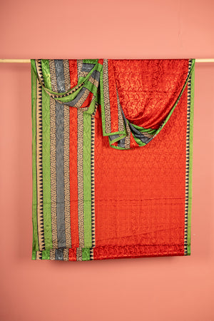 Vintage Rayon Sari - 5 Metres Long - 4830