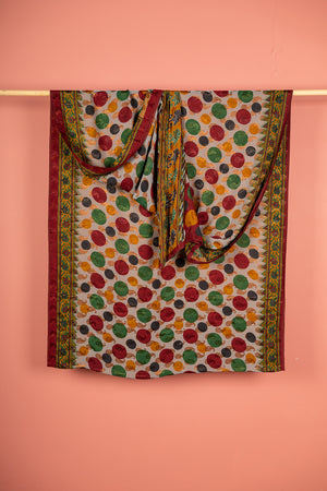 Vintage Rayon Sari - 5 Metres Long - 4843