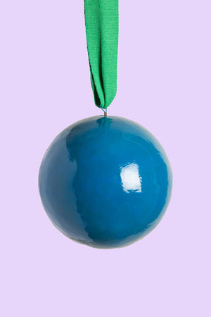 Blue and Green Large Colourblock Bauble