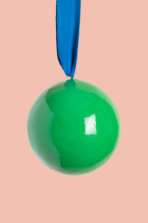 Green and Blue Large Colourblock Bauble