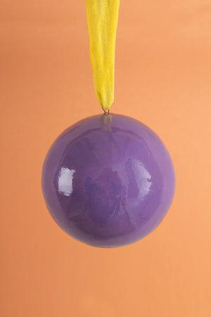 Purple and Yellow Colourblock Bauble