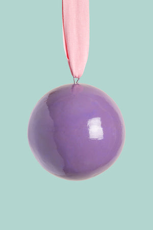 Purple and Pink Large Colourblock Bauble
