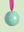 Turquoise and Pink Large Colourblock Bauble