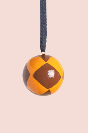 Russet & Caramel Harlequin Bauble