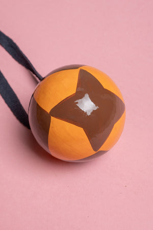 Russet & Caramel Harlequin Bauble