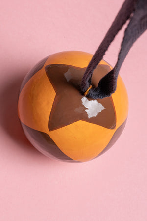 Russet & Caramel Harlequin Bauble