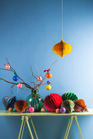Pink & Brown Origami Lantern Hanging Decoration