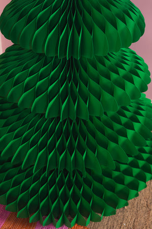 Green Honeycomb Origami Paper Tree
