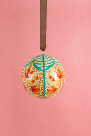 Cream & Teal Kashmiri Bauble