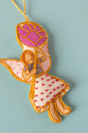 Fairy Holding a Flower Decoration (Virgin Plastic Free)