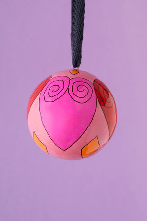 Pink & Red Hearts Bauble