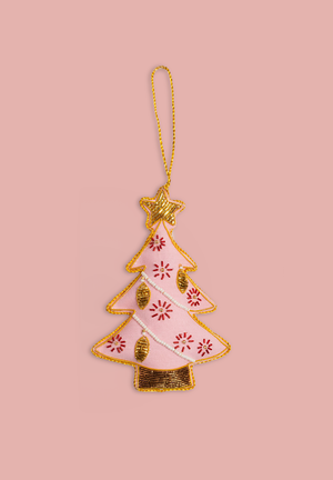 Pink Christmas Tree Decoration (Virgin Plastic Free)