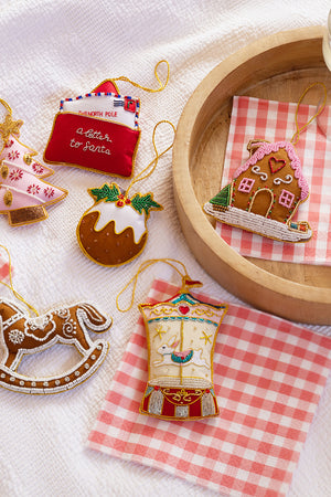 Pink Gingerbread House Decoration (Virgin Plastic Free)