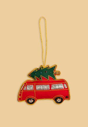 Camper Van with Tree Decoration (Virgin Plastic Free)