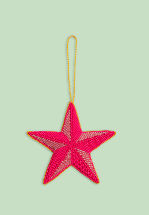 Pink Star Decoration (Virgin Plastic Free)