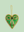 Green Velvet Heart Decoration (Virgin Plastic Free)