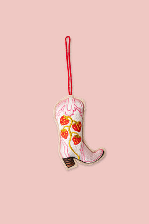 Cowboy Boot Embroidered Felt Decoration