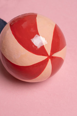Crimson & Blush Swirl Bauble