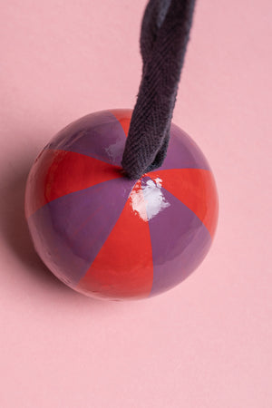 Violet & Crimson Beachball Bauble